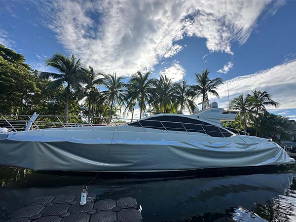 Boat wraps and paint protection film services by Marine Wraps in Miami.