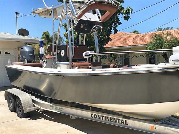 Boat custom design wrap services made by Marine Wraps