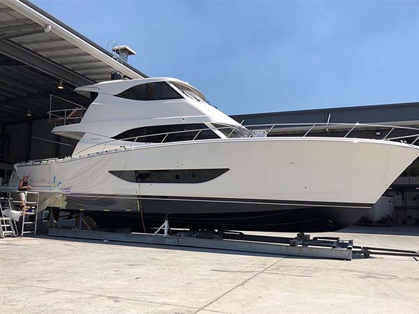 Professional boat detailing by Marine Wraps for a polished, clean finish.