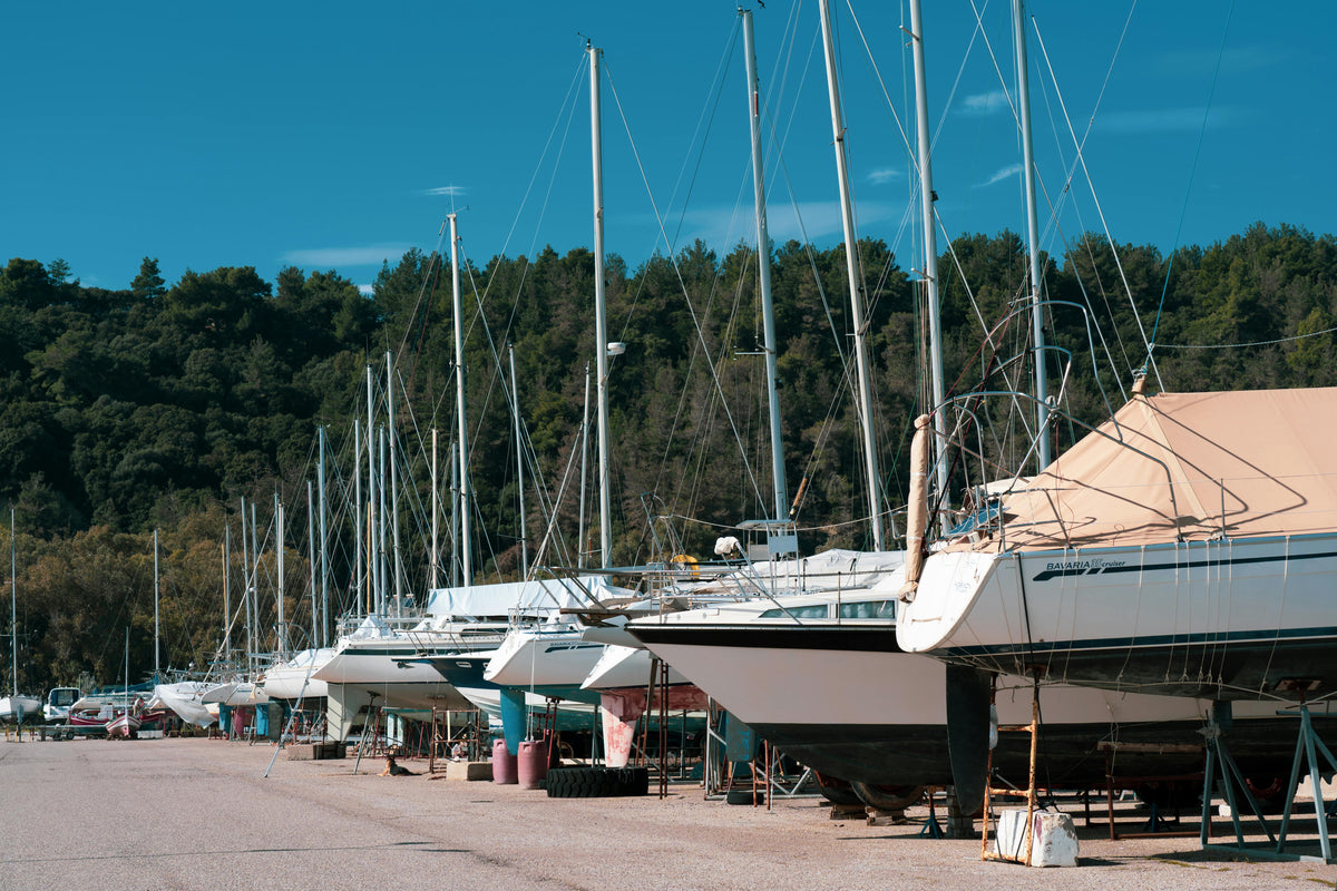 Marine Wraps headquarter in Miami, where boats are stored for repair.