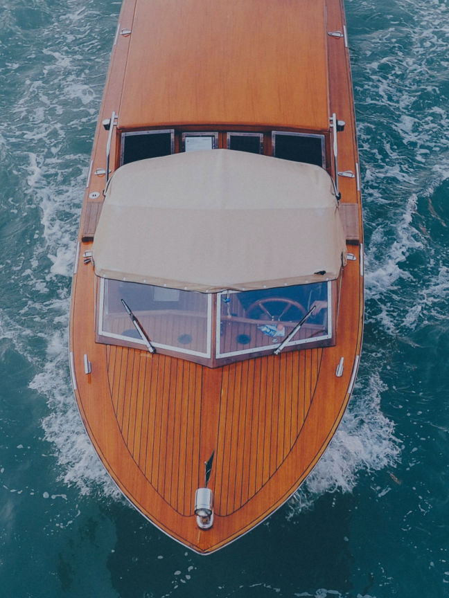 Boat teak restoring services by Marine Wraps in Miami